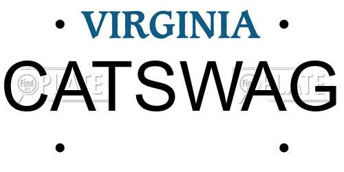 CATSWAG Virginia License Plate
