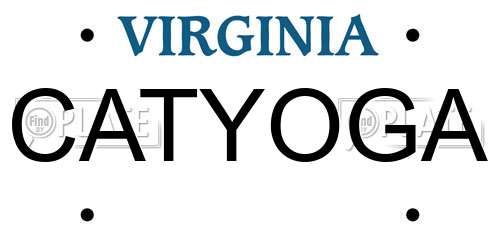 CATYOGA Virginia License Plate