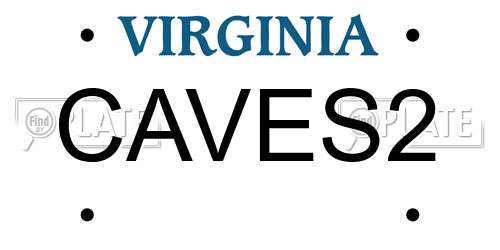 CAVES2 Virginia License Plate