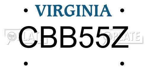 CBB55Z Virginia License Plate