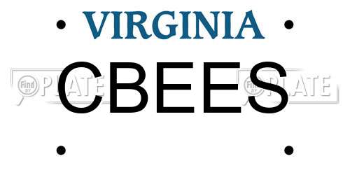 CBEES Virginia License Plate