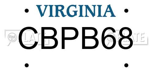 CBPB68 Virginia License Plate