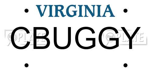 CBUGGY Virginia License Plate