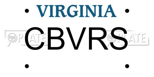 CBVRS Virginia License Plate
