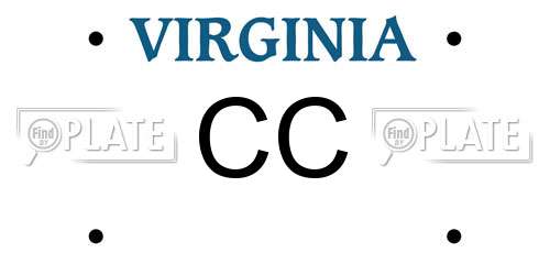 CC Virginia License Plate