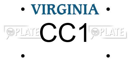 CC1 Virginia License Plate
