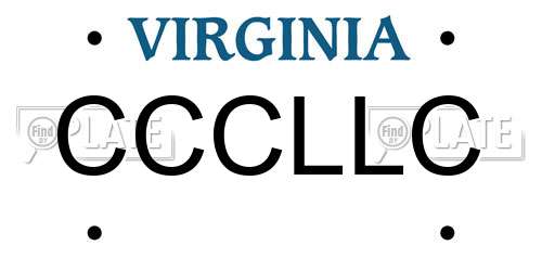 CCCLLC Virginia License Plate