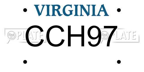 CCH97 Virginia License Plate