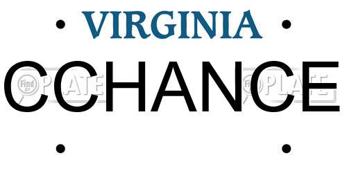 CCHANCE Virginia License Plate