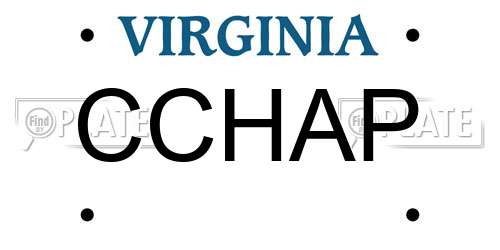 CCHAP Virginia License Plate