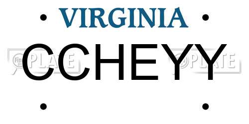 CCHEYY Virginia License Plate