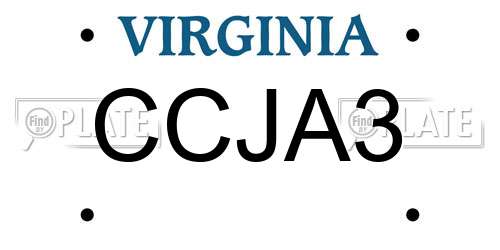 CCJA3 Virginia License Plate