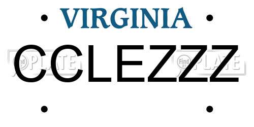 CCLEZZZ Virginia License Plate
