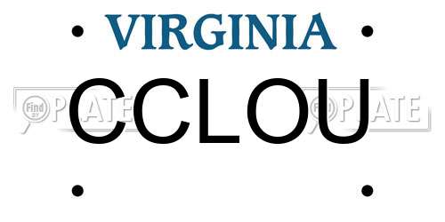 CCLOU Virginia License Plate