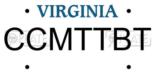 CCMTTBT Virginia License Plate