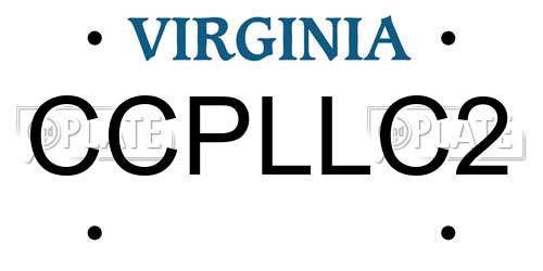 CCPLLC2 Virginia License Plate