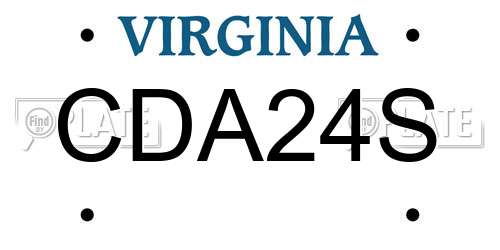 CDA24S Virginia License Plate