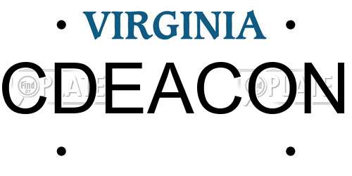 CDEACON Virginia License Plate