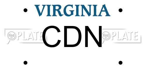 CDN Virginia License Plate