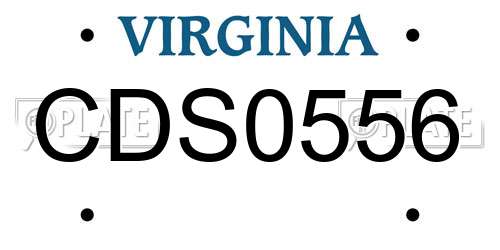 CDS0556 Virginia License Plate
