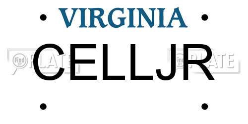 CELLJR Virginia License Plate