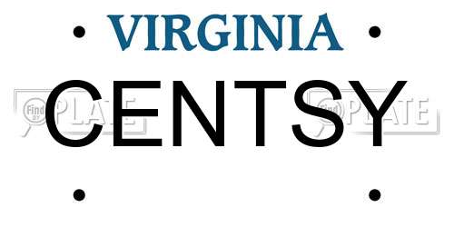 CENTSY Virginia License Plate