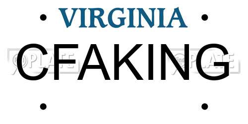 CFAKING Virginia License Plate