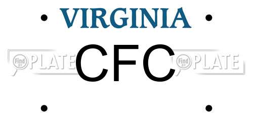 CFC Virginia License Plate