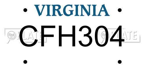 CFH304 Virginia License Plate