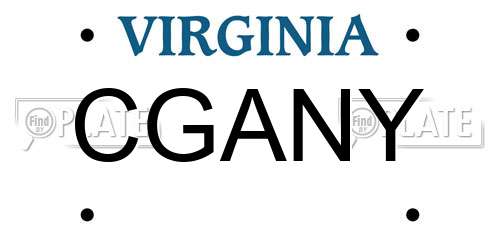 CGANY Virginia License Plate