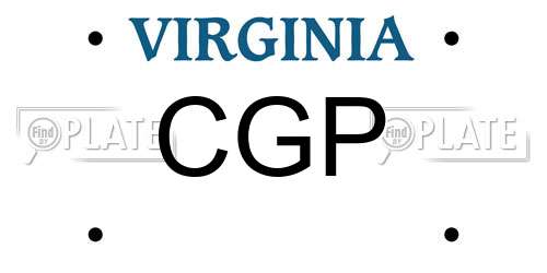 CGP Virginia License Plate