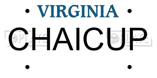 CHAICUP Virginia License Plate