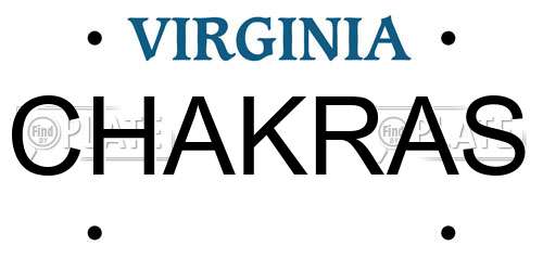 CHAKRAS Virginia License Plate