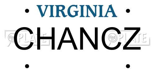 CHANCZ Virginia License Plate