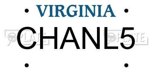 CHANL5 Virginia License Plate