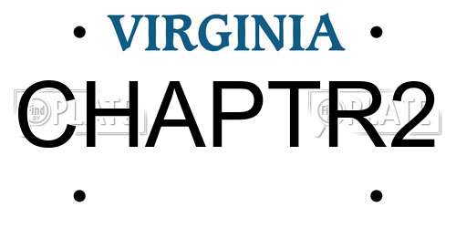 CHAPTR2 Virginia License Plate