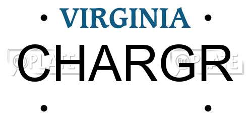 CHARGR Virginia License Plate