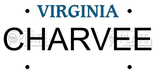 CHARVEE Virginia License Plate