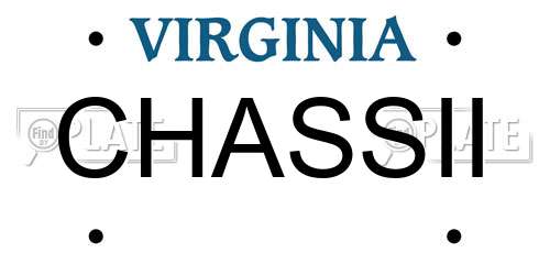 CHASSII Virginia License Plate