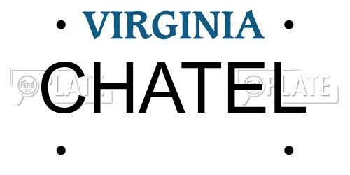 CHATEL Virginia License Plate