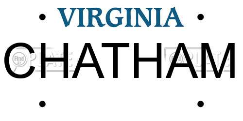 CHATHAM Virginia License Plate
