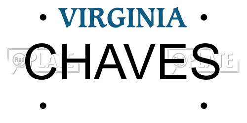 CHAVES Virginia License Plate