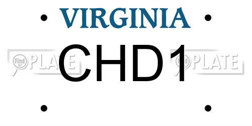 CHD1 Virginia License Plate