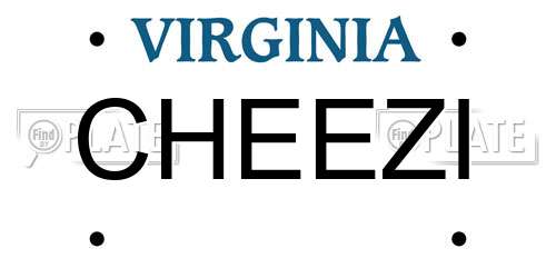 CHEEZI Virginia License Plate