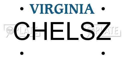 CHELSZ Virginia License Plate
