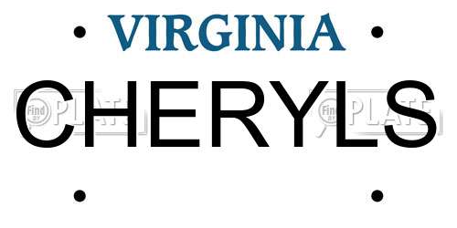 CHERYLS Virginia License Plate