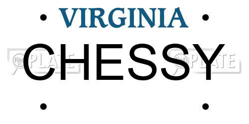 CHESSY Virginia License Plate