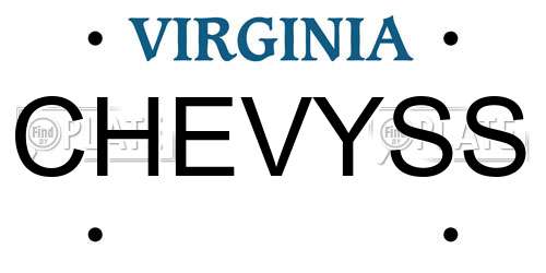 CHEVYSS Virginia License Plate