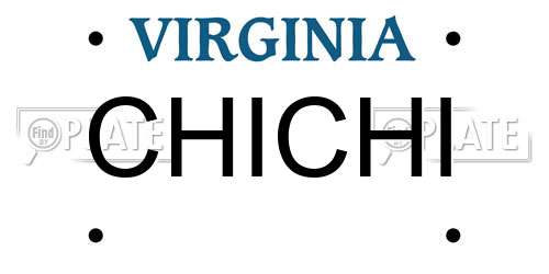 CHICHI Virginia License Plate
