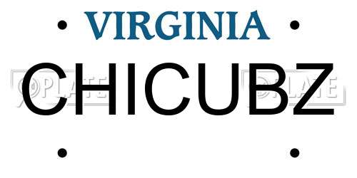 CHICUBZ Virginia License Plate